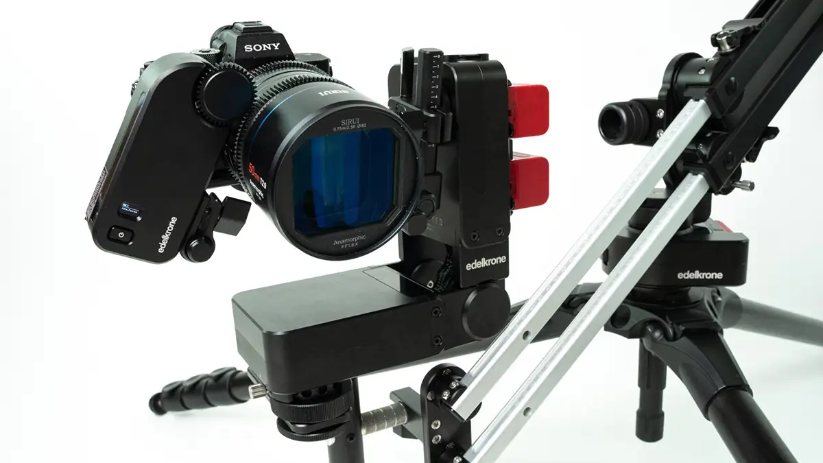 Edelkrone Jib One Motion Control System mit installierter Kamera